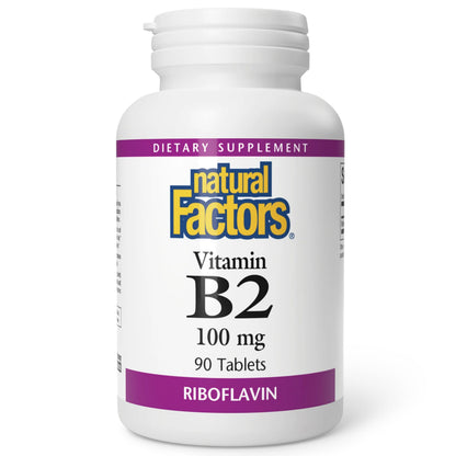 Natural Factors Vitamin B2 Riboflavin 100mg — 90 Tablets