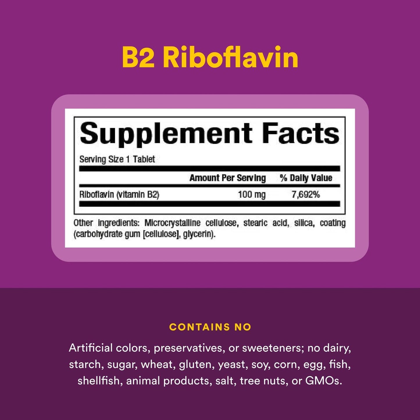 Natural Factors Vitamin B2 Riboflavin 100mg — 90 Tablets