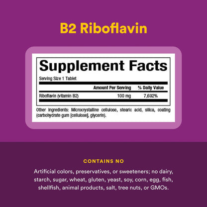 Natural Factors Vitamin B2 Riboflavin 100mg — 90 Tablets