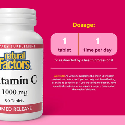 Natural Factors Vitamin C 1000mg Time Release — 90 Tablets