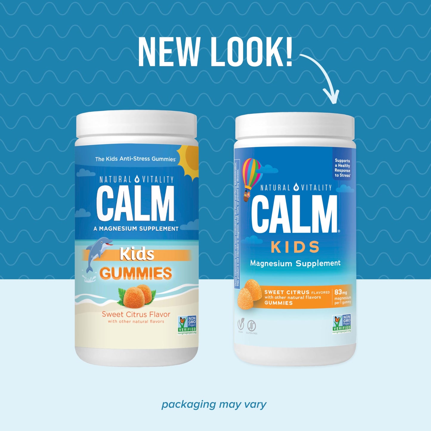 Natural Vitality CALM Kids Magnesium Gummies – Stress Relief & Sleep | 120 Gummies