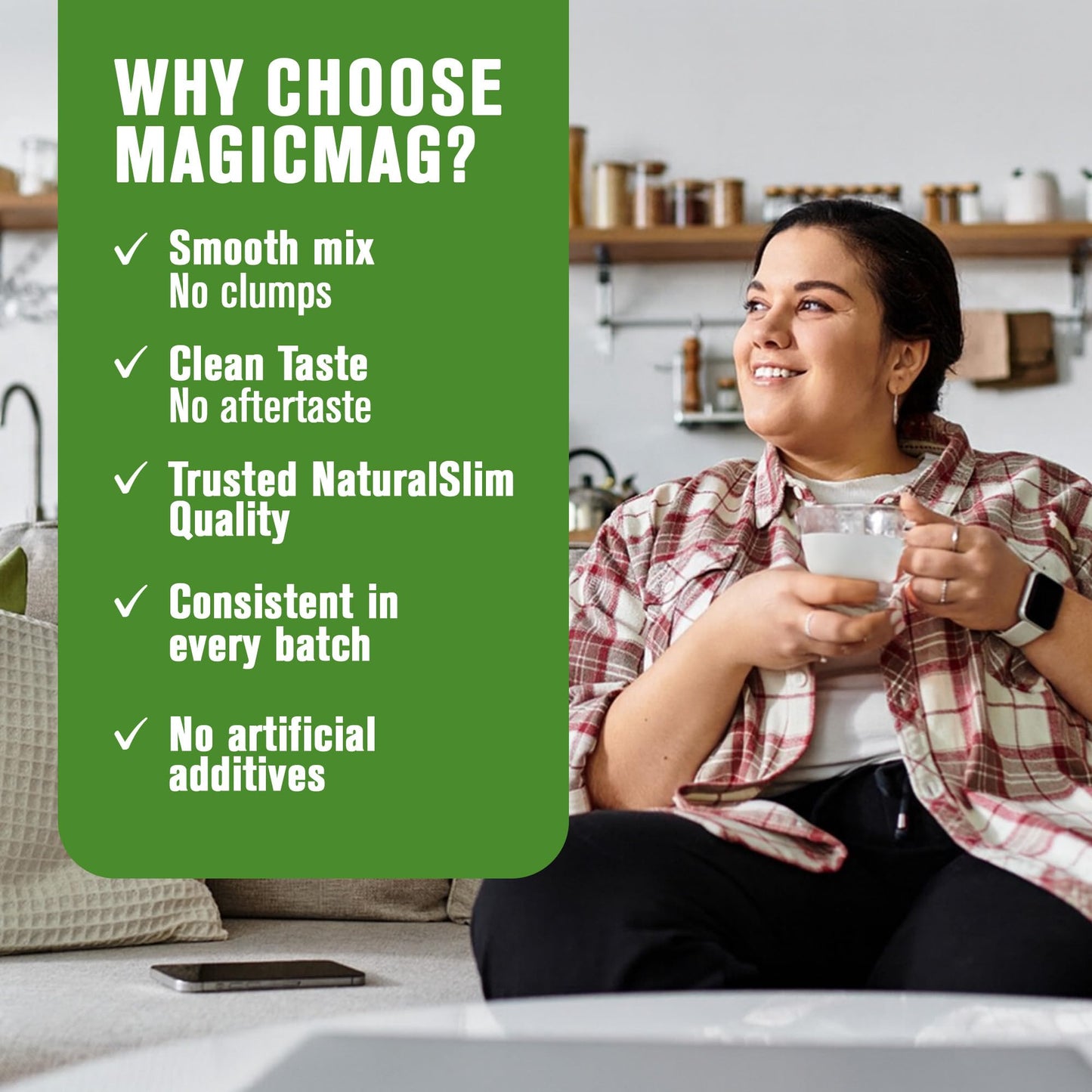 NaturalSlim MagicMag Pure Magnesium Citrate Powder – Raspberry Lemon Drink Mix (8oz, 3 Pack)