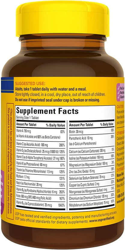 Nature Made Multi for Her 50+ Vitamin/Mineral Tablets 90 ea — Pack of 4