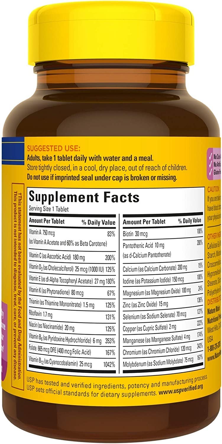 Nature Made Multi for Her 50+ Vitamin/Mineral Tablets 90 ea — Pack of 4 - Calm Era