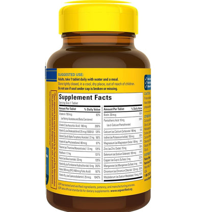 Nature Made Multi for Him 50+ – 90 Tablets per Bottle x 4 Pack | Iron-Free - Calm Era