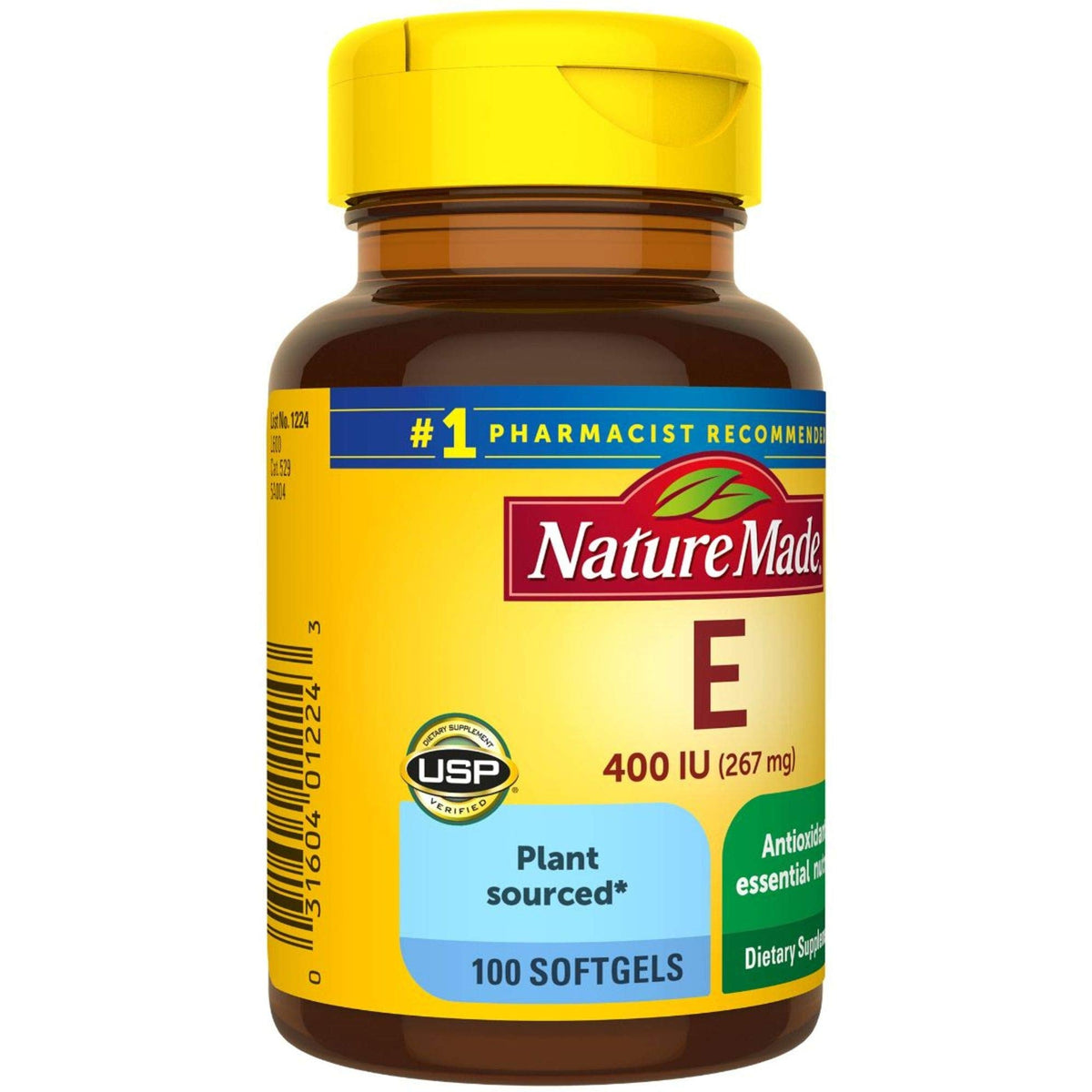 Nature Made Plant Sourced Vitamin E 267 mg (400 IU) d-Alpha Softgels – 3-Pack, 100 Softgels Each - Calm Era