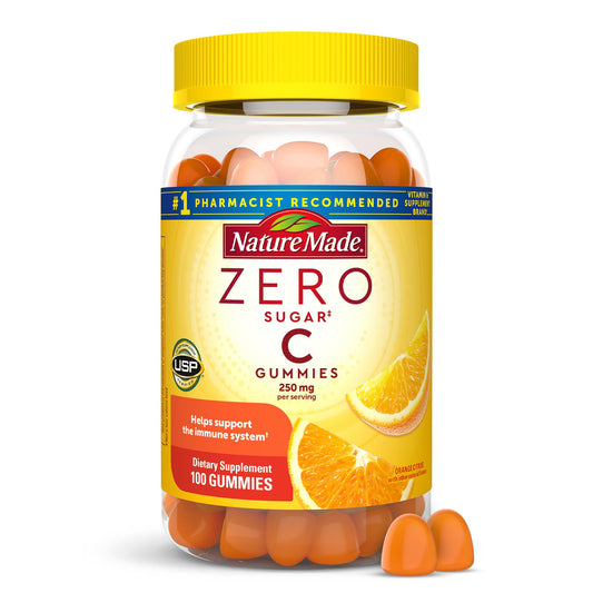 Nature Made Zero Sugar Vitamin C Gummies 250mg — 100 Count