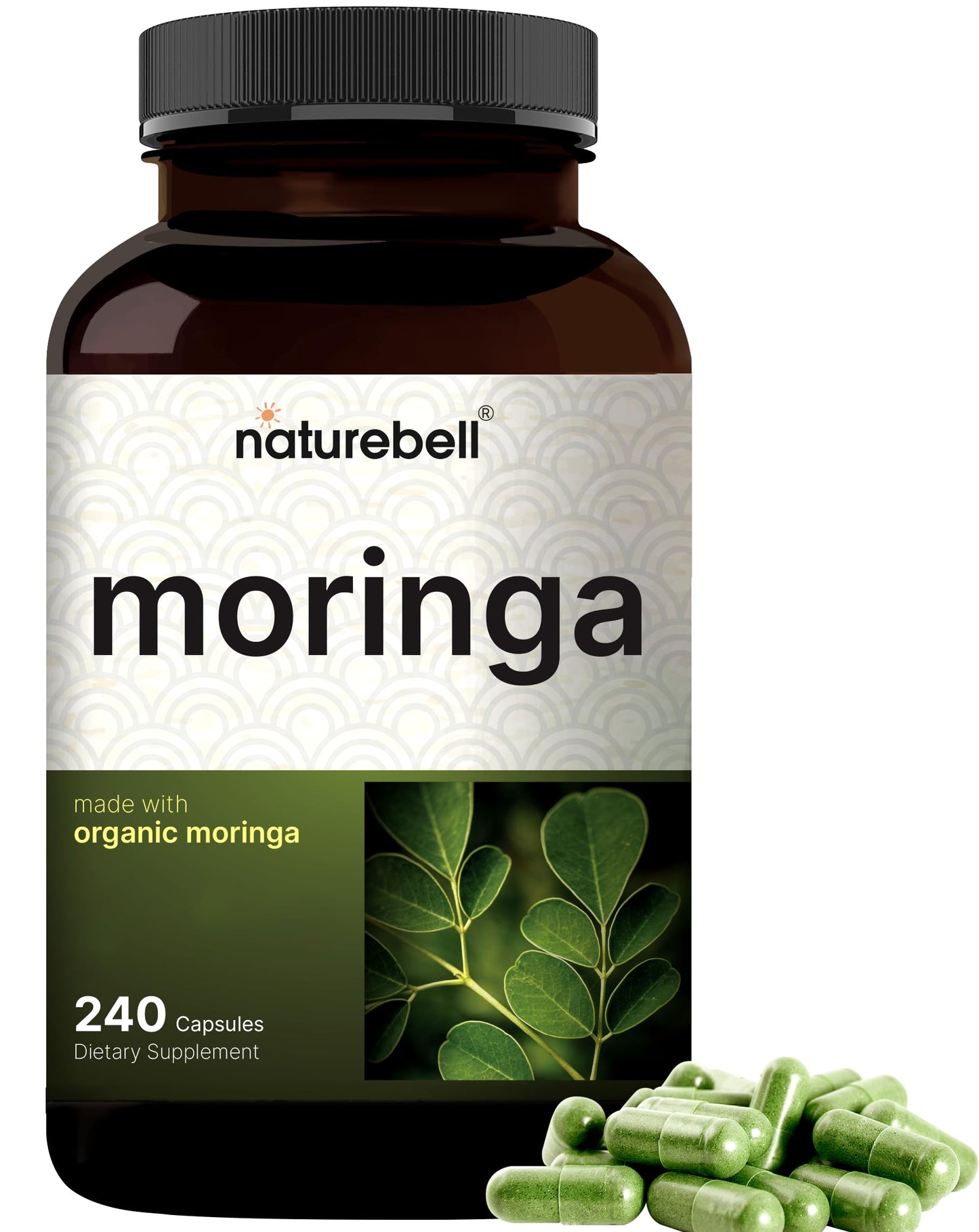 NatureBell Pure Moringa Capsules 800mg | 240ct 4-Month Supply