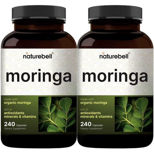 NatureBell Pure Moringa Capsules 8000mg | 2-Pack 480ct 8-Month Supply