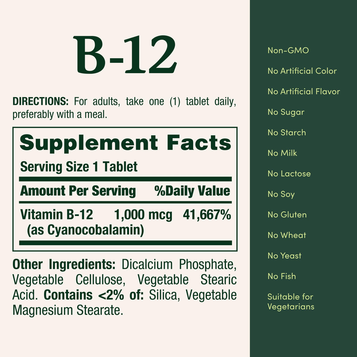 Nature’s Bounty Vitamin B12 1000 mcg, 200 Tablets