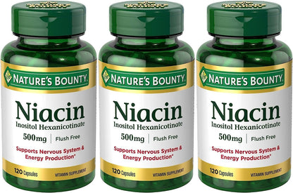 Nature's Bounty Niacin Flush Free 500mg – 3 x 120 Capsules - Calm Era