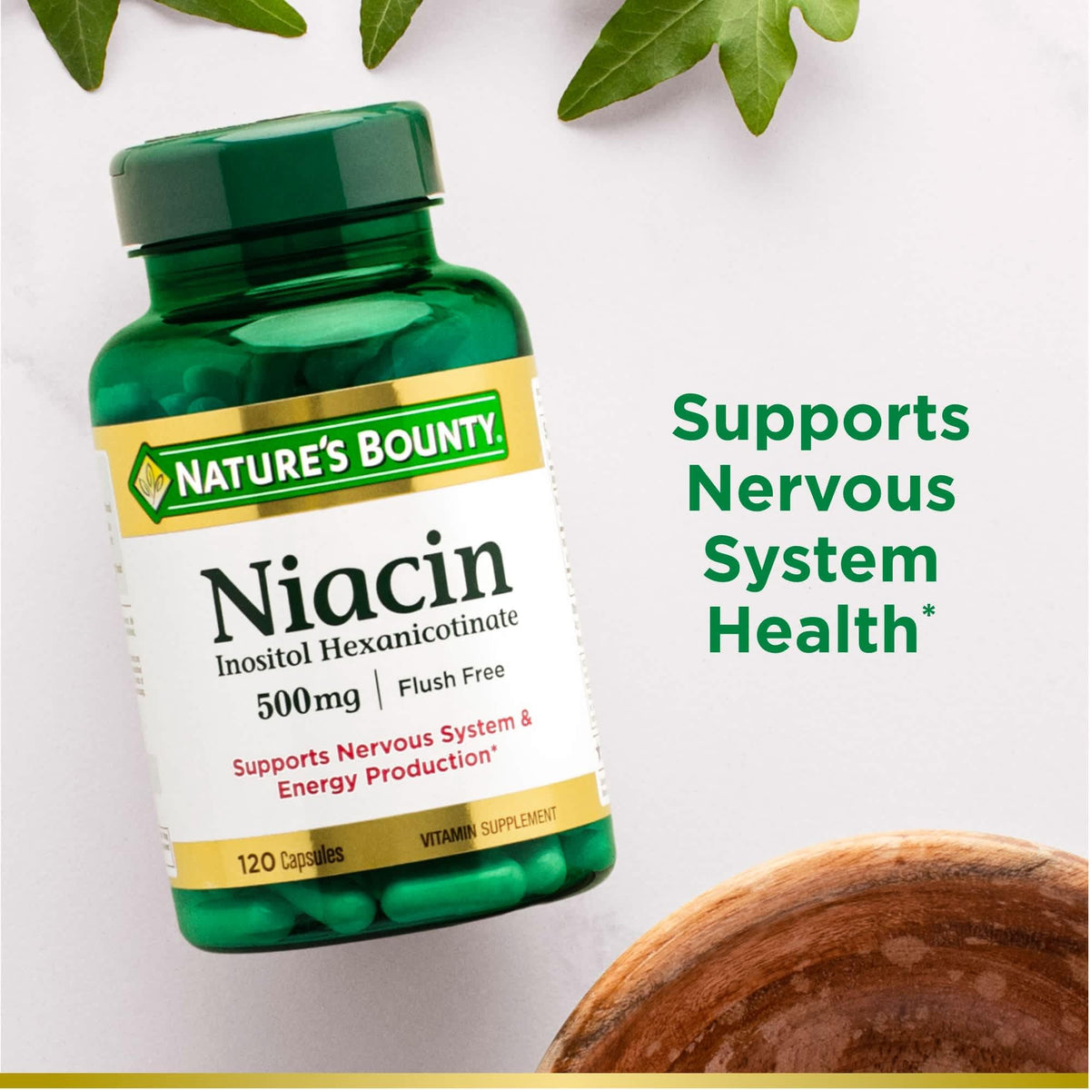 Nature's Bounty Niacin Flush Free 500mg – 3 x 120 Capsules - Calm Era