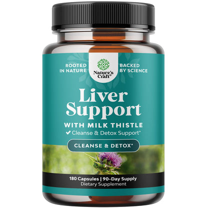 Liver Cleanse Detox & Repair | Herbal Support with Milk Thistle | 180 Capsules