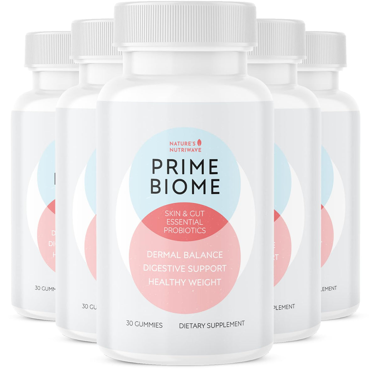 Nature's NutriWave PrimeBiome Probiotic Gummies – 6-Month Supply | 30 Gummies - Calm Era