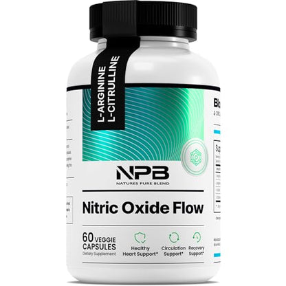 Nature's Pure Blend Nitric Oxide for Men – L-Arginine & L-Citrulline, Circulation & Endurance - Calm Era