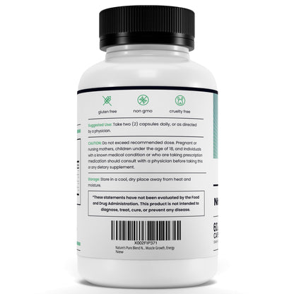 Nature's Pure Blend Nitric Oxide for Men – L-Arginine & L-Citrulline, Circulation & Endurance - Calm Era