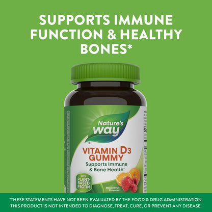 Nature’s Way Vitamin D3 2000 IU Gummies — Immune & Bone, 120ct