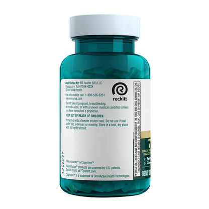 NEURIVA Ultra Brain Supplement for Focus, Memory & Alertness — 2-Pack, 60 Capsules