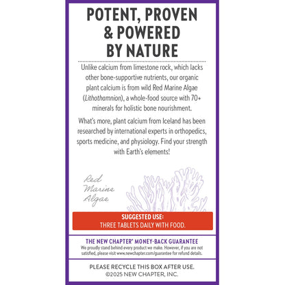 New Chapter Bone Strength Calcium Supplement with Vitamin D3, K2, Magnesium - 120 Tablets