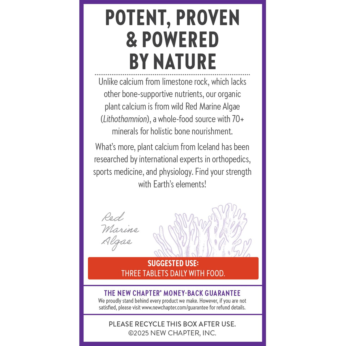 New Chapter Calcium Supplement – Organic Plant Calcium + D3/K2, 60 Count - Calm Era