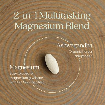 New Chapter Magnesium + Ashwagandha Supplement - 325 mg, 60 ct, 2-Month Supply | 2.5x Absorption - Calm Era