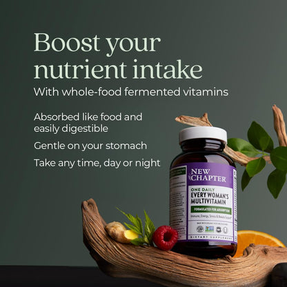 New Chapter Women’s Multivitamin with Iron, D3, B Vitamins & Zinc – Gentle on Empty Stomach, One Daily - Calm Era
