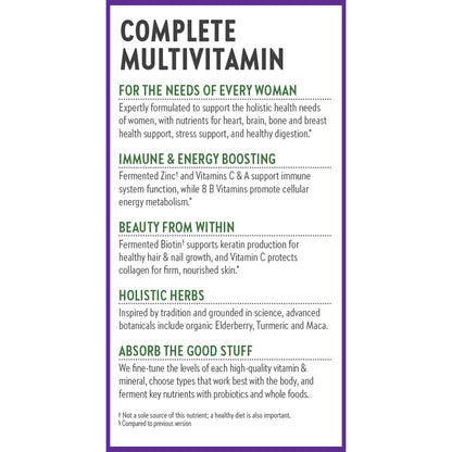 New Chapter Women’s Multivitamin with Iron, D3, B Vitamins & Zinc – Gentle on Empty Stomach, One Daily - Calm Era