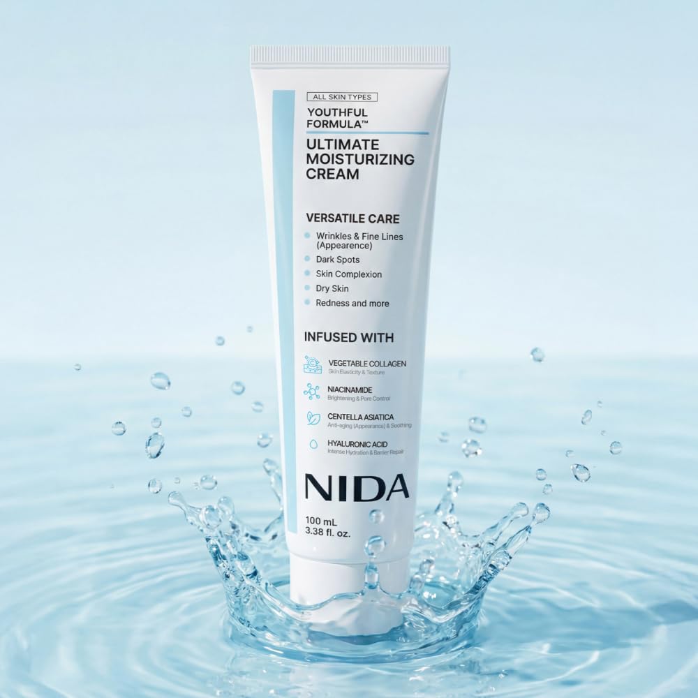NIDA Youthful Formula Moisturizing Cream – Centella, Hyaluronic Acid, Niacinamide & Collagen