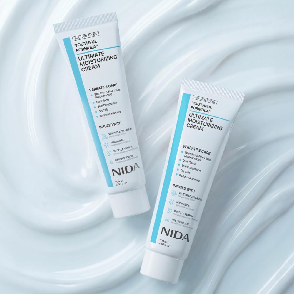 NIDA Youthful Formula Moisturizing Cream – Centella, Hyaluronic Acid, Niacinamide & Collagen