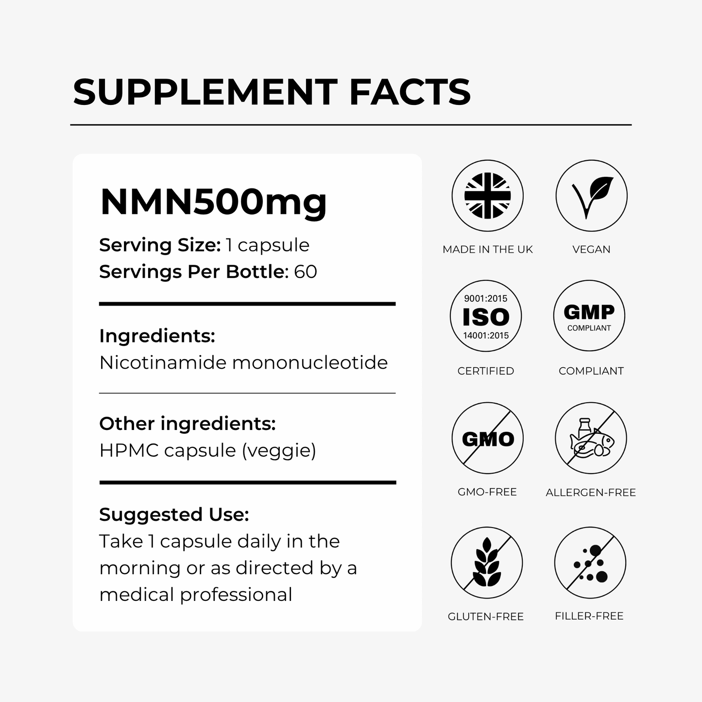 Charava NMN 500mg Capsules — Award-Winning NAD+ Booster