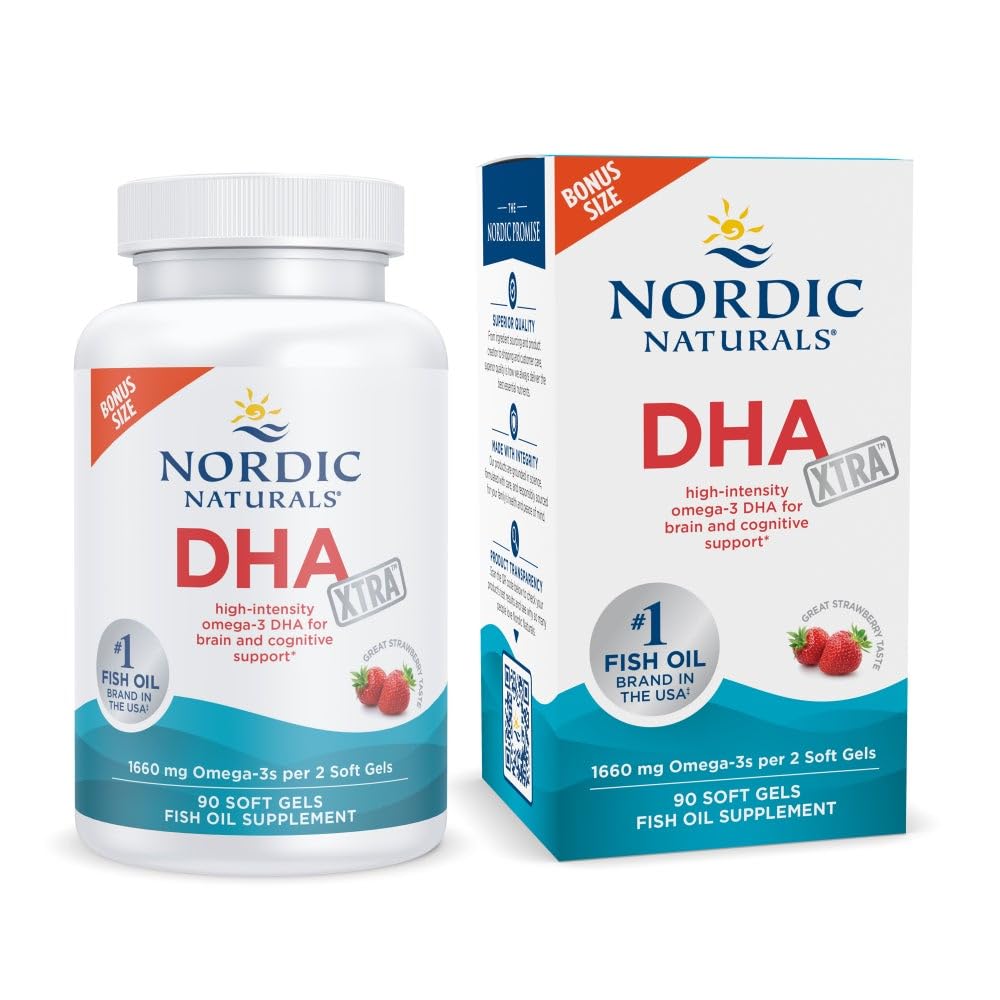 Nordic Naturals DHA Xtra – Strawberry | 90 Soft Gels