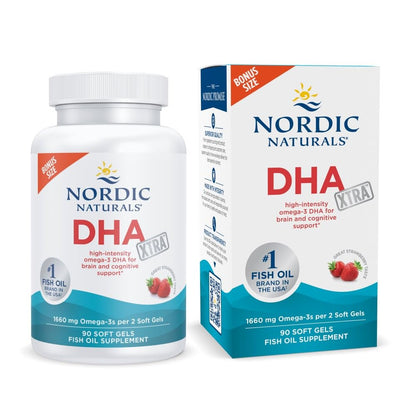 Nordic Naturals DHA Xtra – Strawberry | 90 Soft Gels