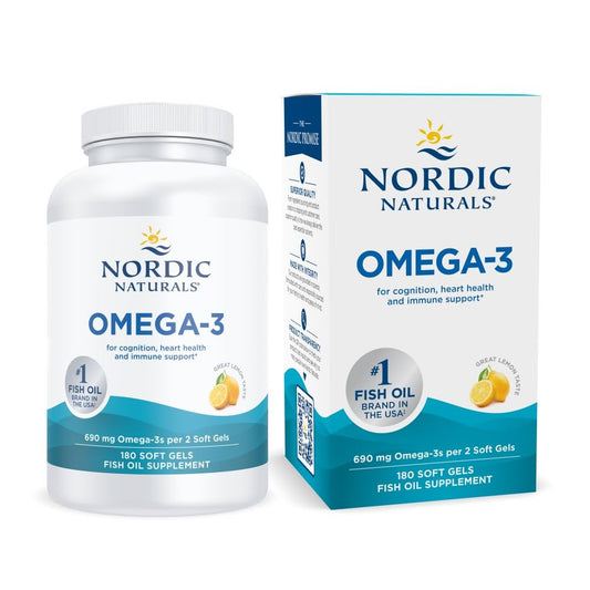 Nordic Naturals Omega-3 Lemon 690mg EPA/DHA | 180 Softgels 90 Servings