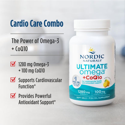 Nordic Naturals Ultimate Omega + CoQ10 Lemon 90 Soft Gels