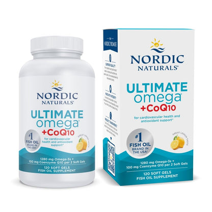 Nordic Naturals Ultimate Omega + CoQ10 Lemon 120 Soft Gels