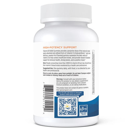 Nordic Naturals Vitamin D3 5000 IU Gummies — Passion Fruit, 30 Servings