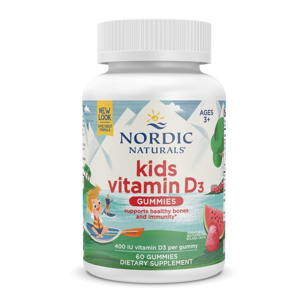 Nordic Naturals Vitamin D3 Kids — Wild Watermelon, 400 IU, 60ct
