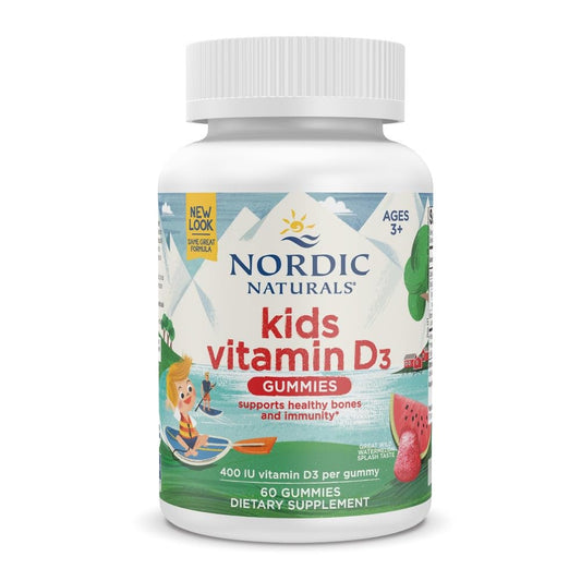 Nordic Naturals Vitamin D3 Kids — Wild Watermelon, 400 IU, 60ct