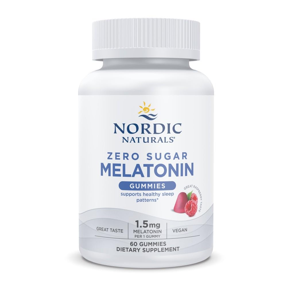 Nordic Naturals Zero Sugar Melatonin Gummies 1.5mg — Raspberry, 60 Count