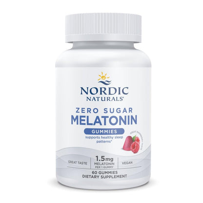 Nordic Naturals Zero Sugar Melatonin Gummies 1.5mg — Raspberry, 60 Count
