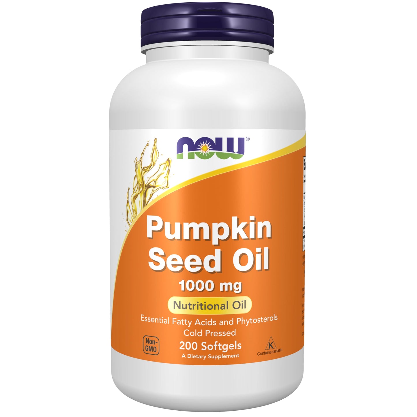 NOW Supplements Pumpkin Seed Oil 1000mg 200 Softgels