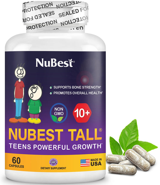 NuBest Tall 10+ Bone Strength Formula – Calcium, D3 & K2 | 60 Capsules - Calm Era