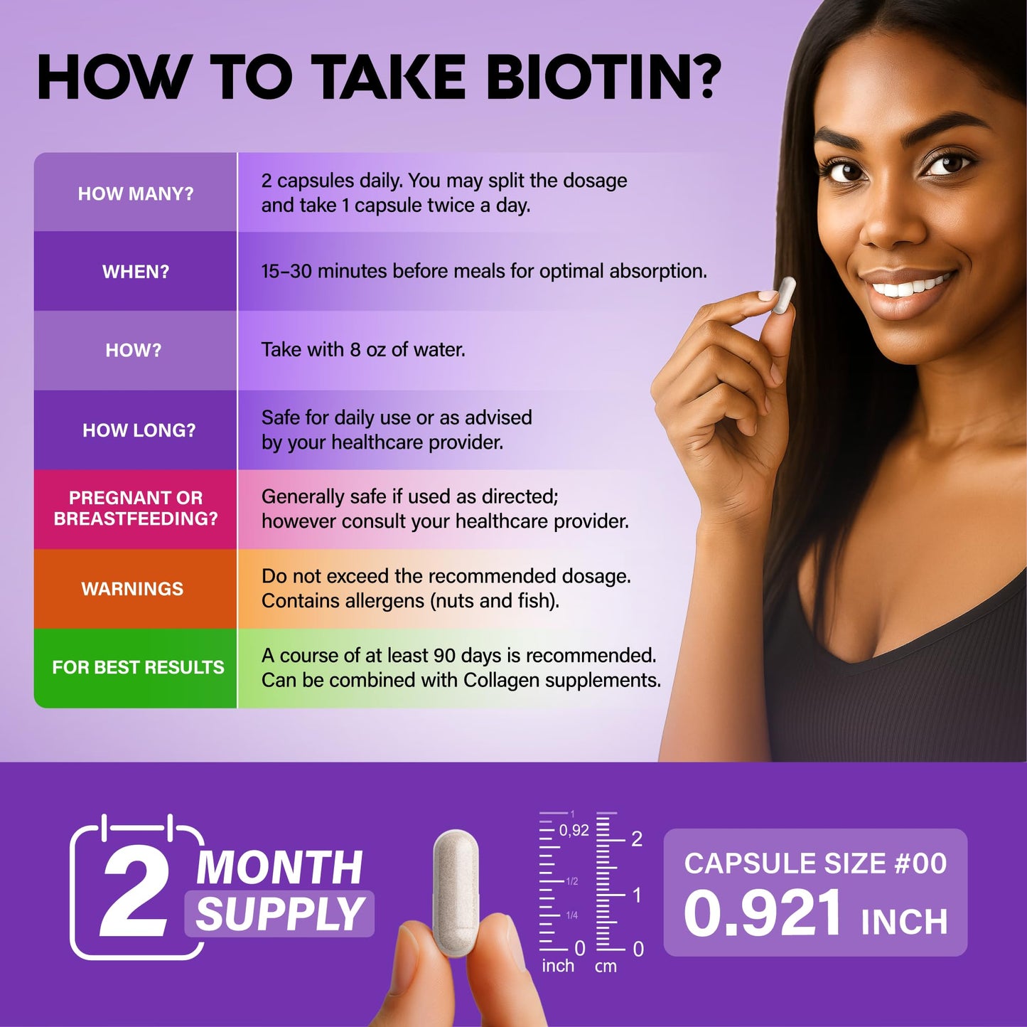 Nutraharmony Biotin + Collagen + Keratin – Hair, Skin & Nails | 120 Capsules