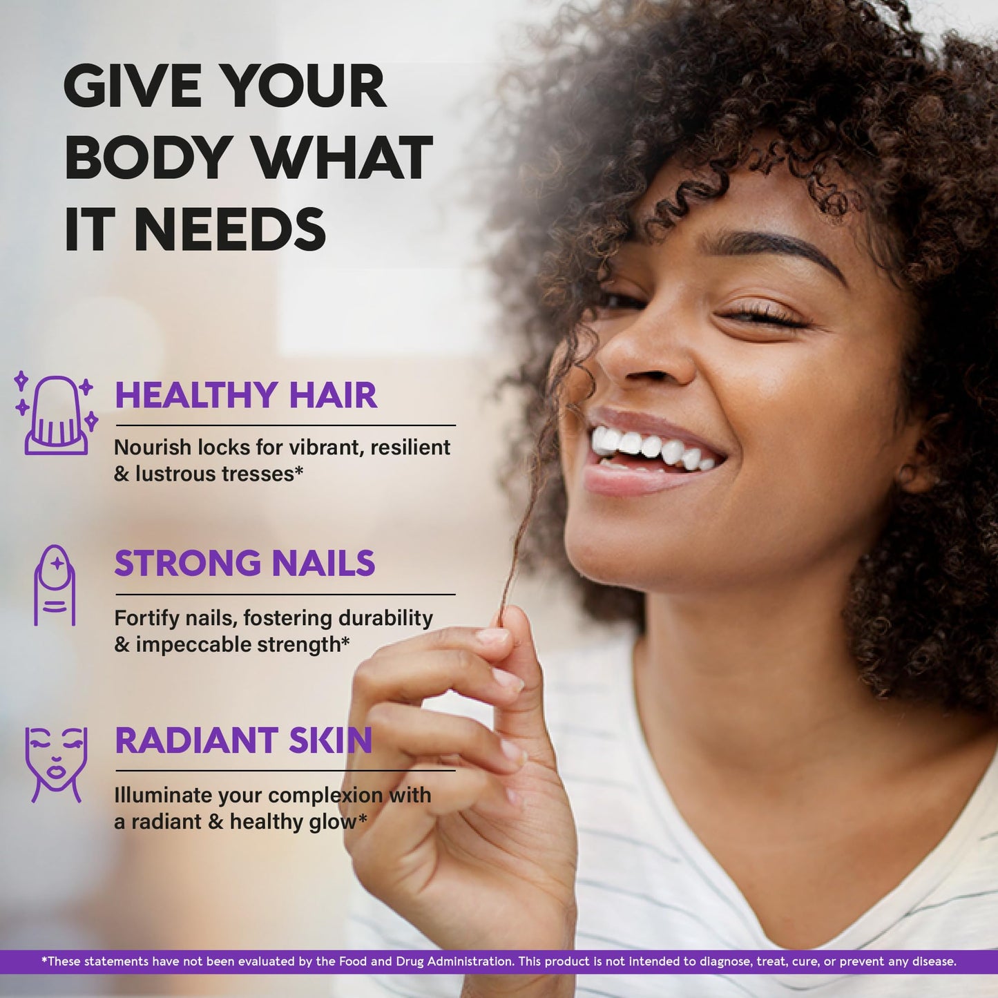 Nutraharmony Biotin + Collagen + Keratin – Hair, Skin & Nails | 120 Capsules