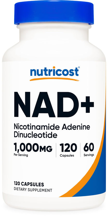 Nutricost NAD+ Supplement 1000mg 60 Servings 120 Capsules