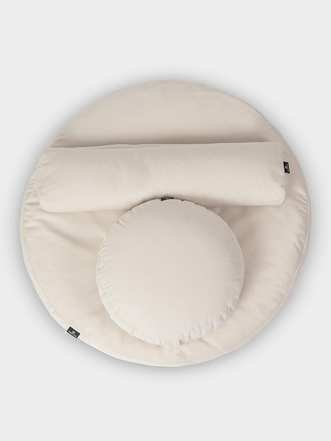 Beige Yoga Studio EU Zabuton Meditation Kit