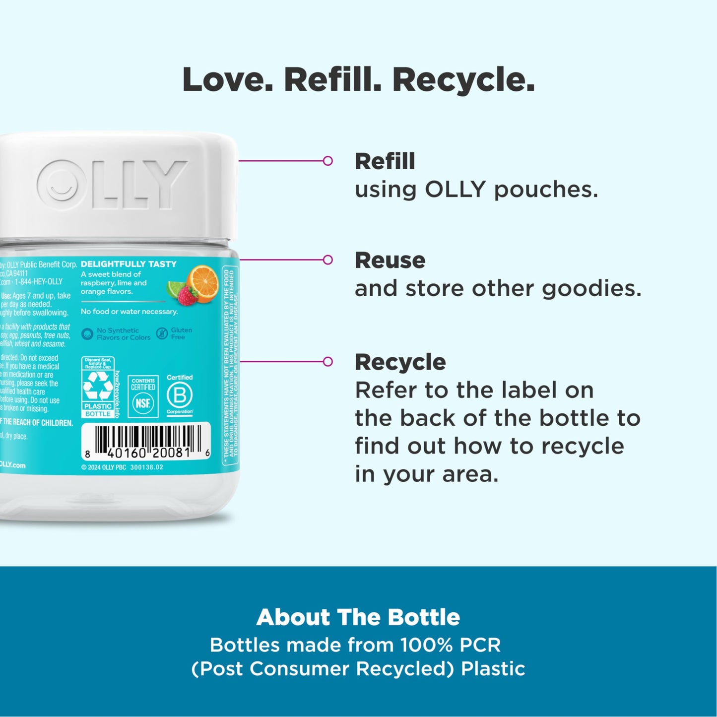 OLLY Kids Chillax Gummies — Magnesium & L-Theanine, 50ct