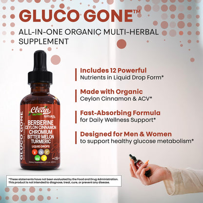 Clean Nutra Berberine & Cinnamon Liquid Drops with Moringa, 2oz
