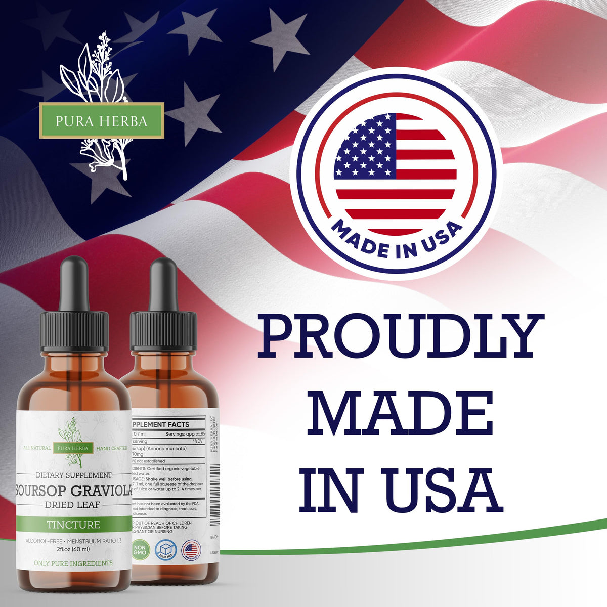 Organic Soursop Extract Graviola Drops — Tincture, 2fl oz - Calm Era