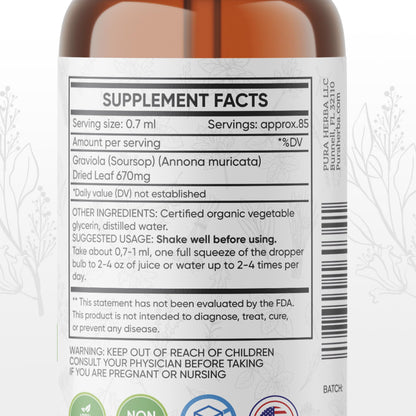 Organic Soursop Extract Graviola Drops — Tincture, 2fl oz - Calm Era